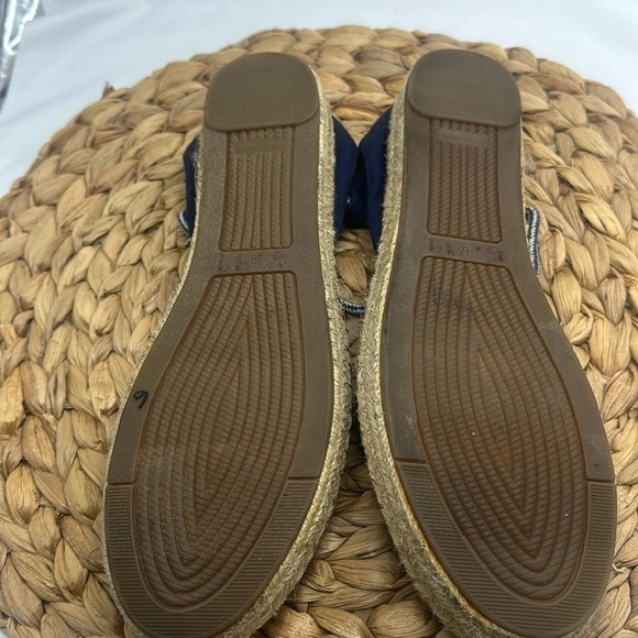 Gap Navy and White Ankle Wrap Espadrille Sandals Size 6 Vacation Frenchie - Picture 8 of 8